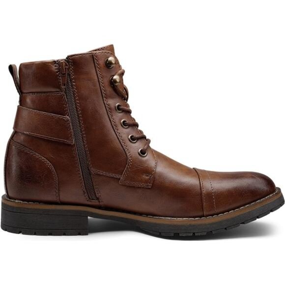 Vostey Men's Boots Boots for Men Casual Boots Motorcycle Combat Ankle Dress - Picture 2 of 7